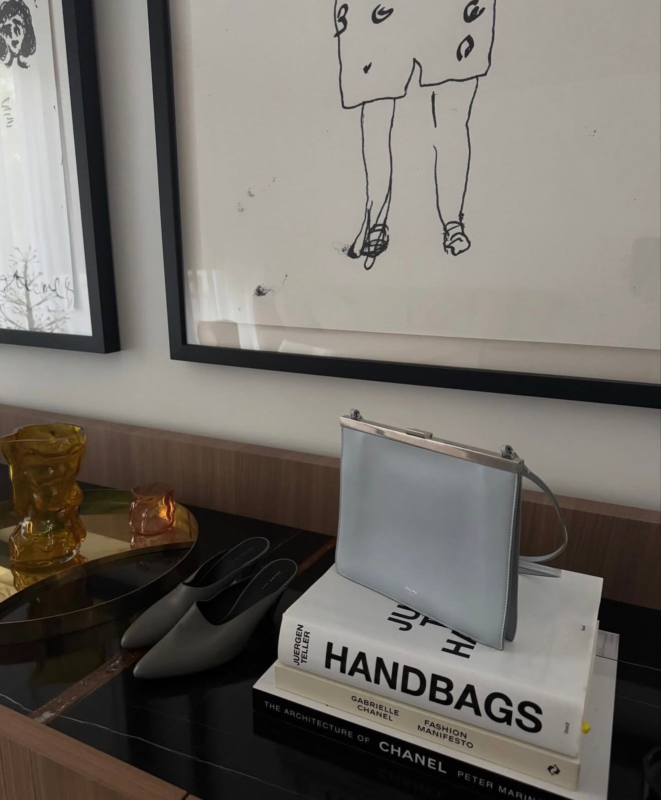 The Mini Clasp Bag in Light Blue