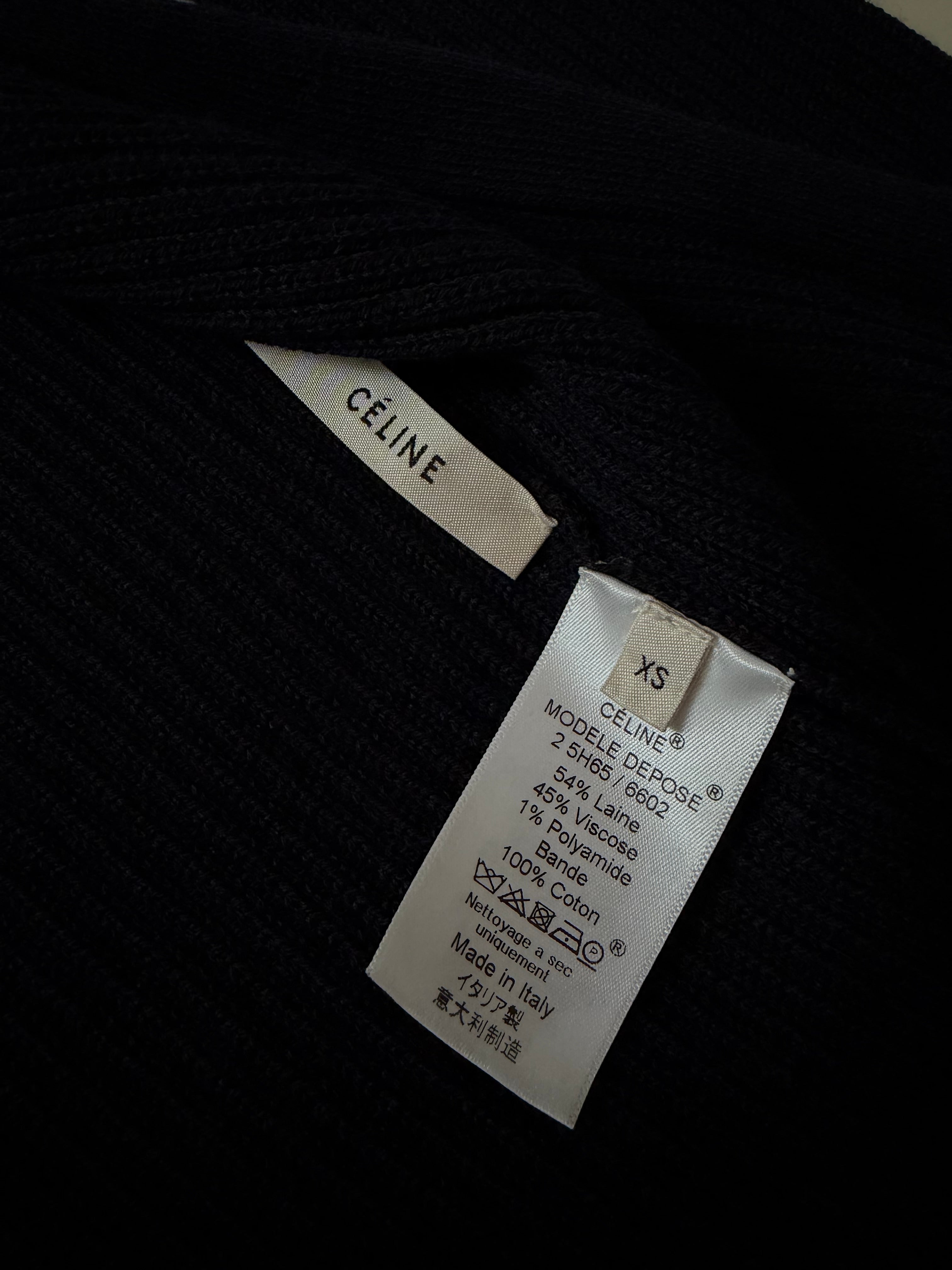 The Open Back Ribbed Cardigan with Iconic White Ribbons