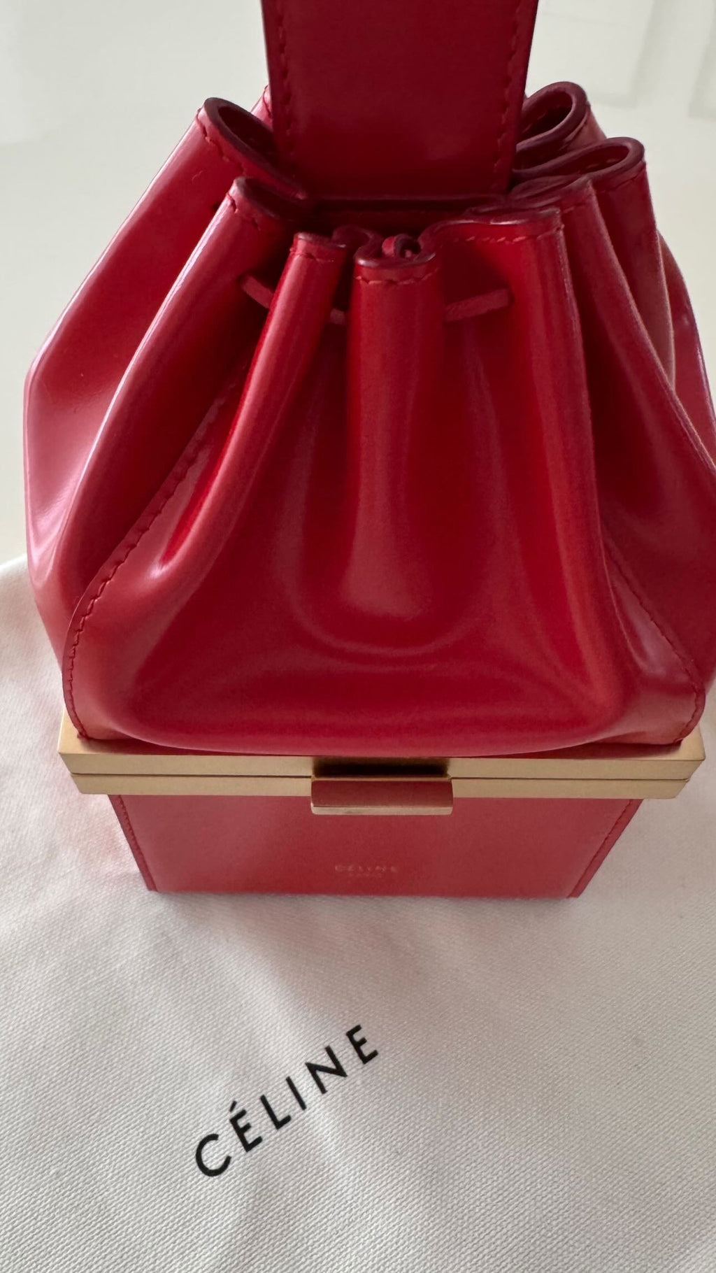The Box Clasp Minaudiere Bag