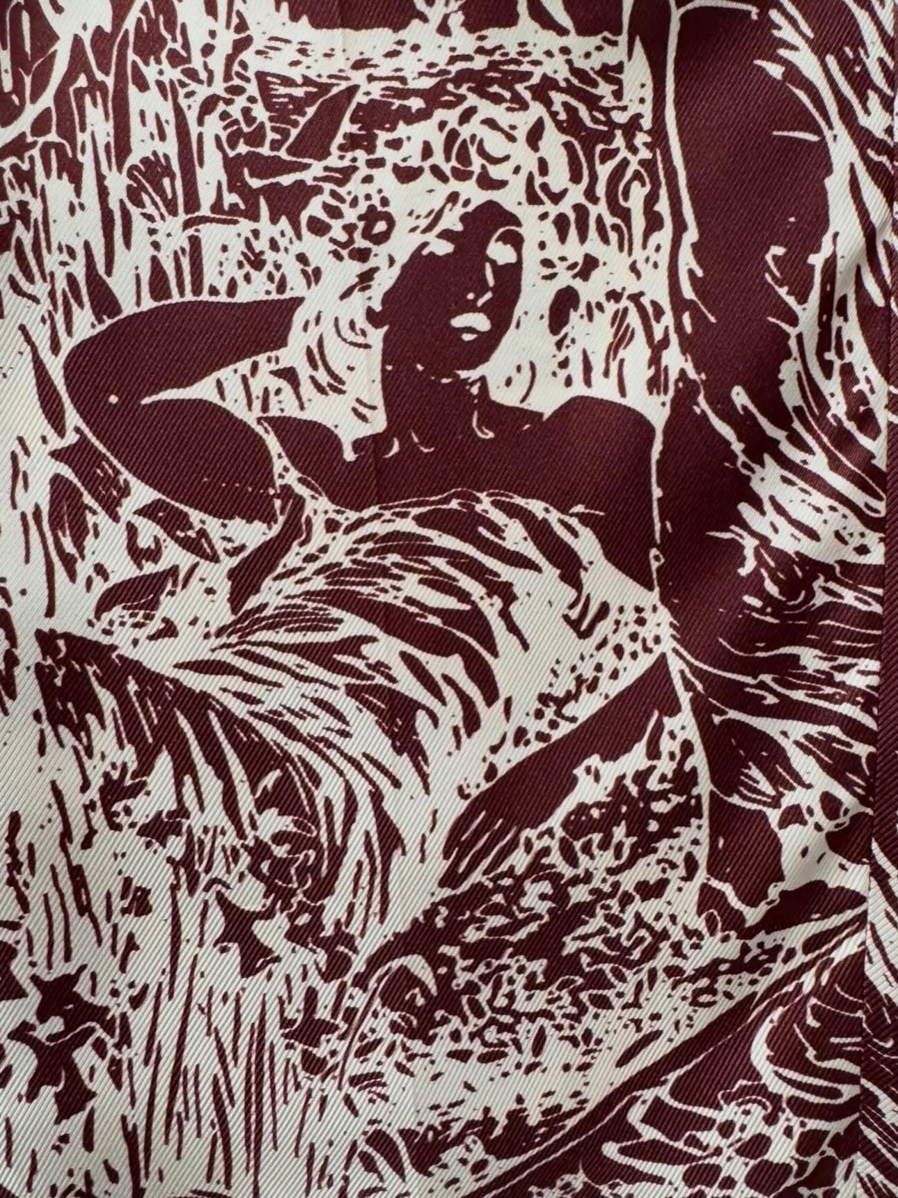 The Figure Printed Silk Pants
