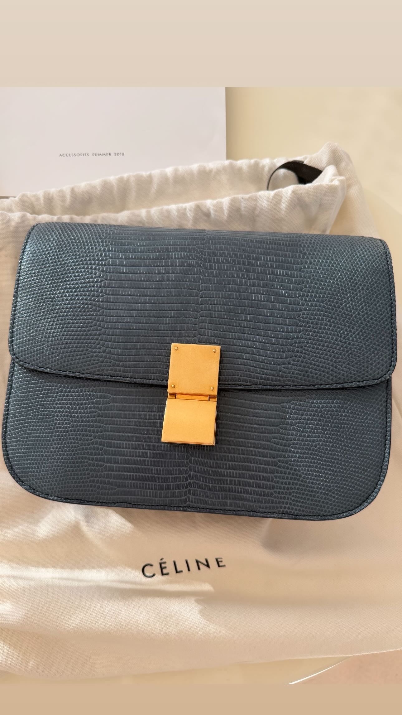 The Classic Medium Box Bag in Lizard