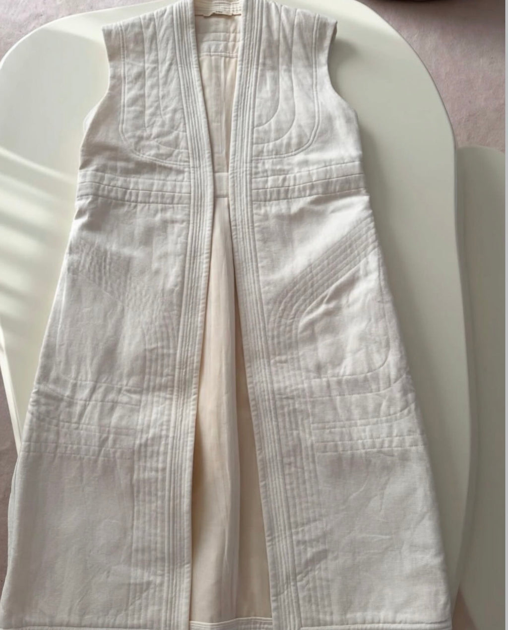 The Quilted Linen Coat