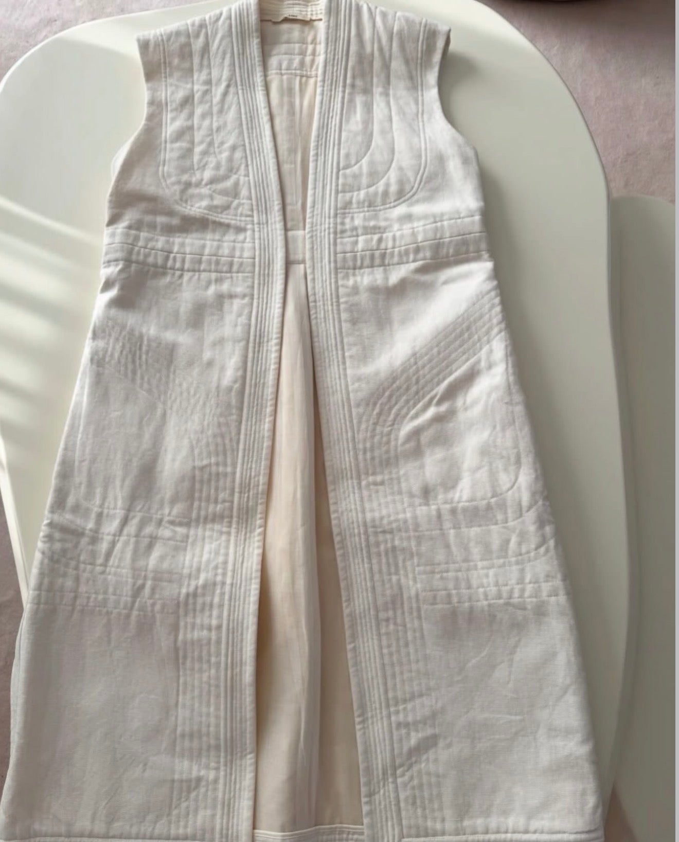 The Quilted Linen Coat