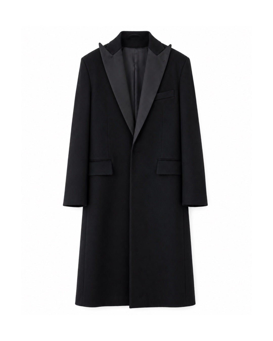 The Tuxedo Coat with Belted Detail
