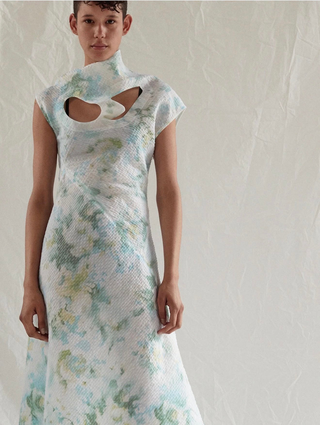 The Mint Frosty Water Colors Dress