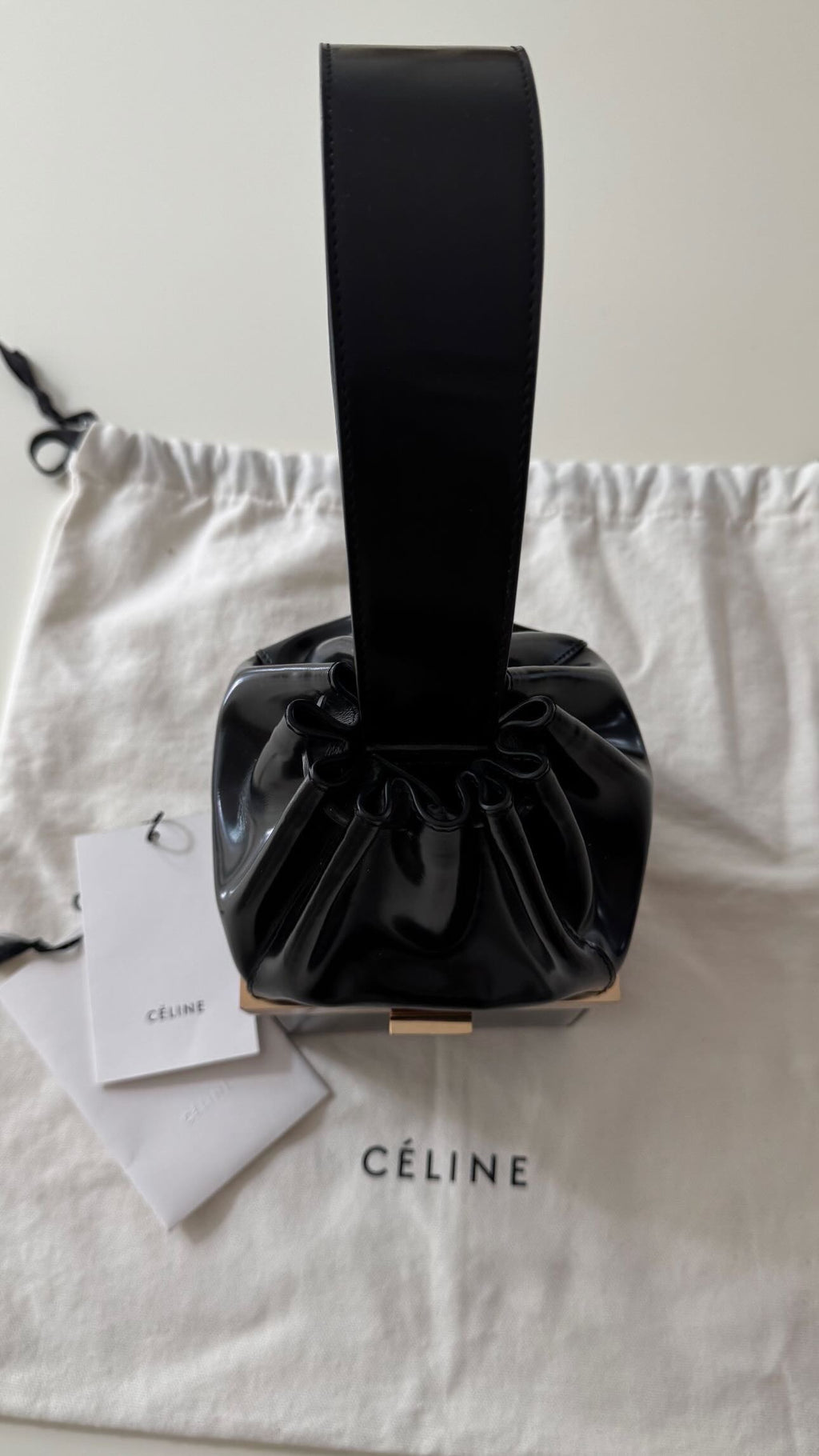 The Box Clasp Minaudiere Bag