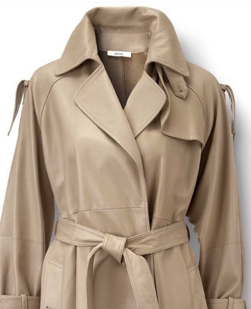 The Ad Campaign Leather Trench Coat