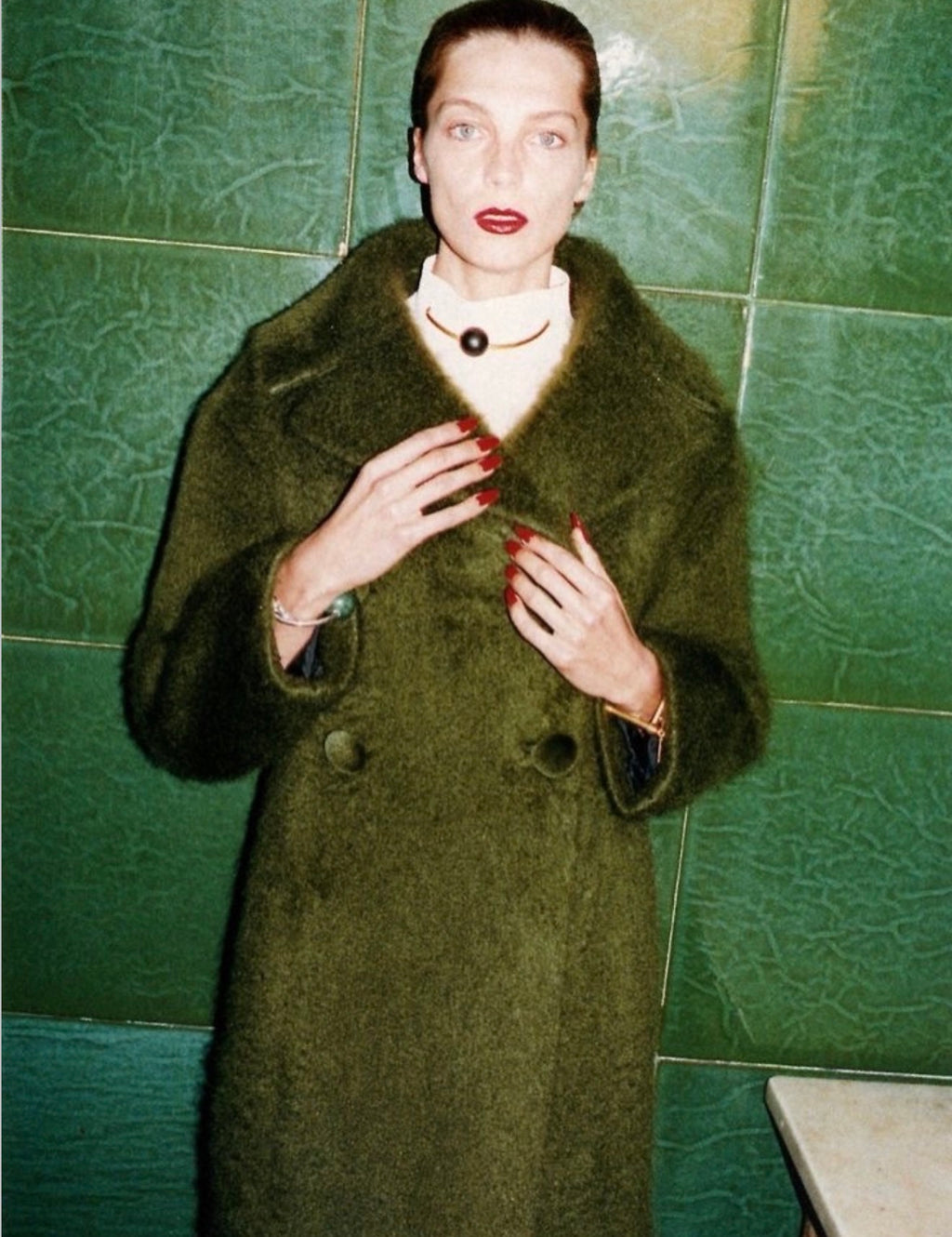 The Mink Detail Ad Campaign Coat
