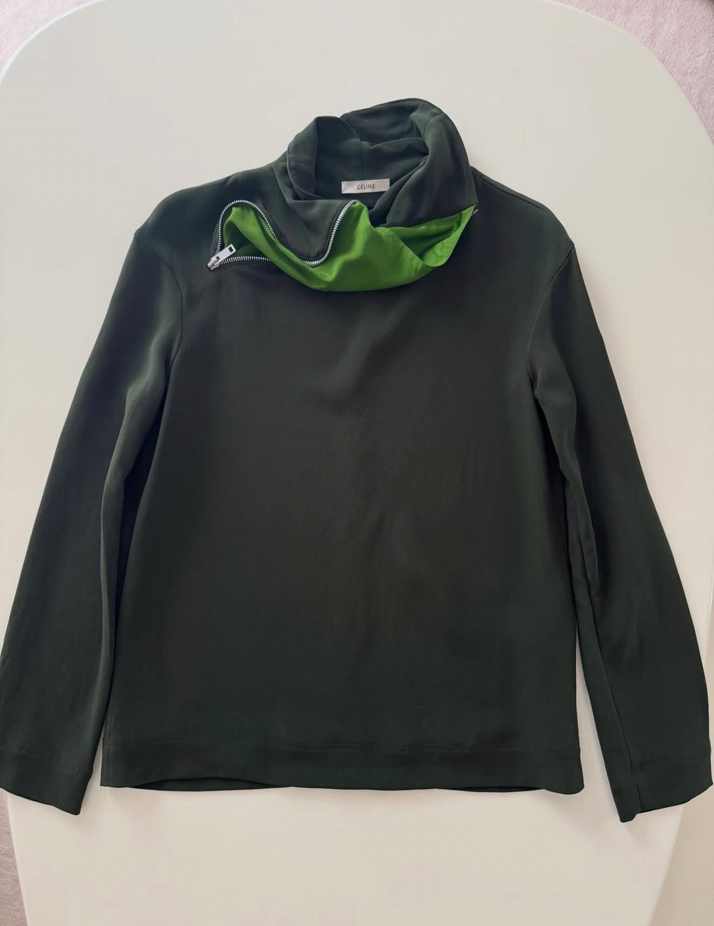 The Bottle Green Zipped Top