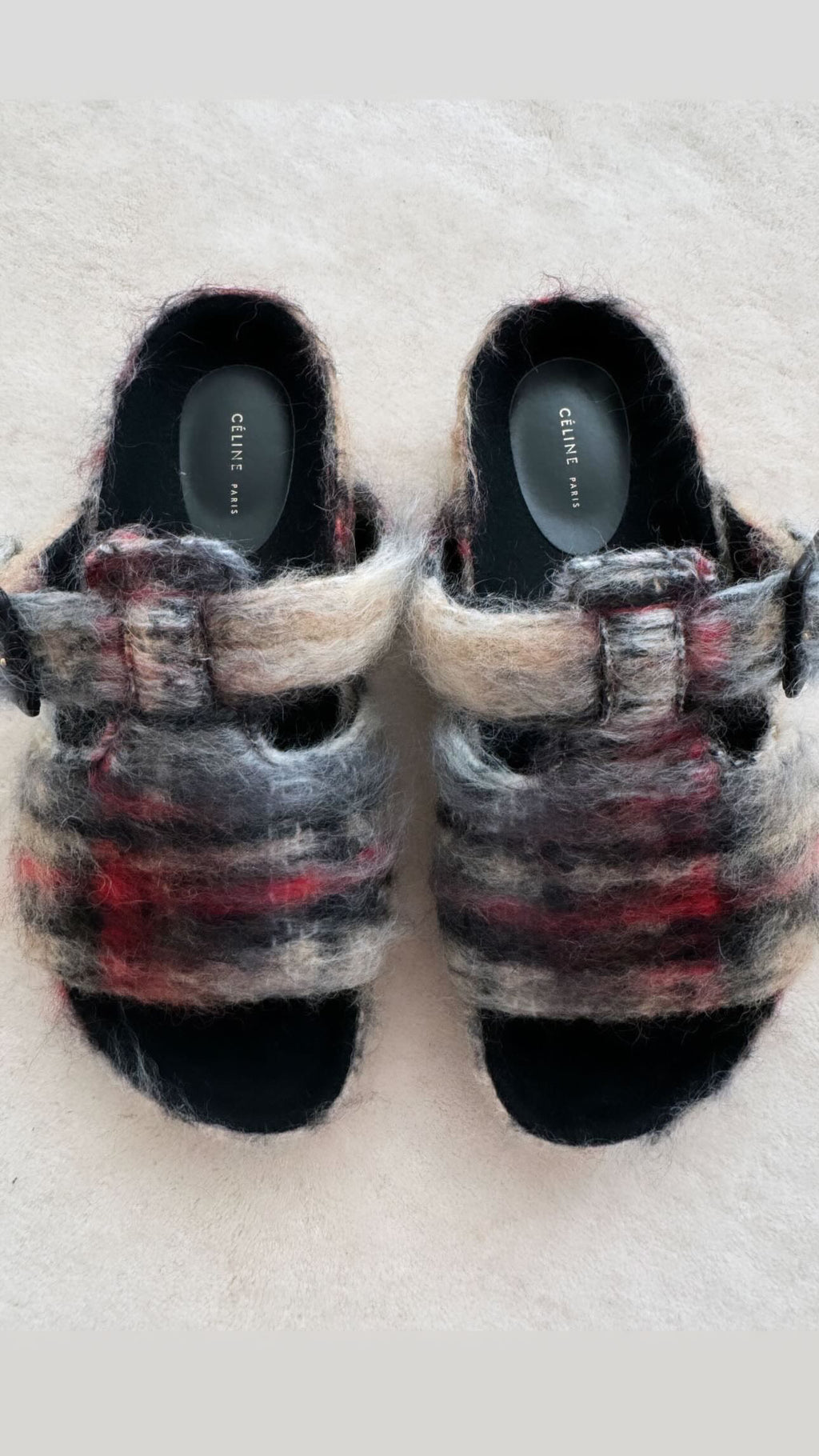 The Boxy Mohair Flat Sandals