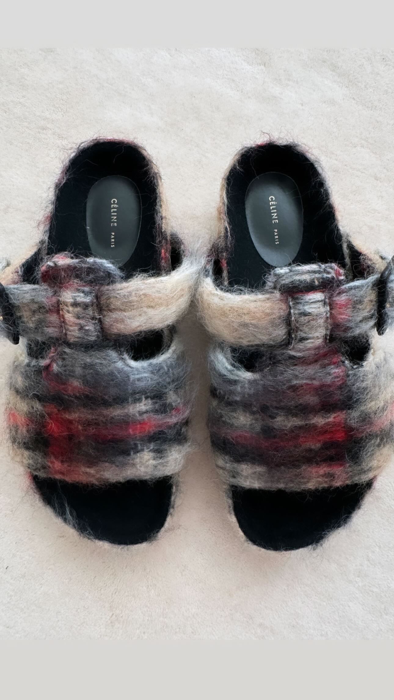The Boxy Mohair Flat Sandals