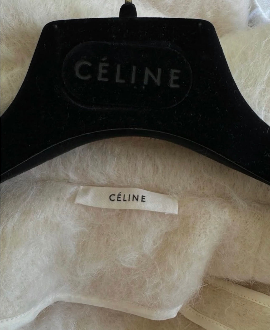 The Ivory Belted Mohair Coat