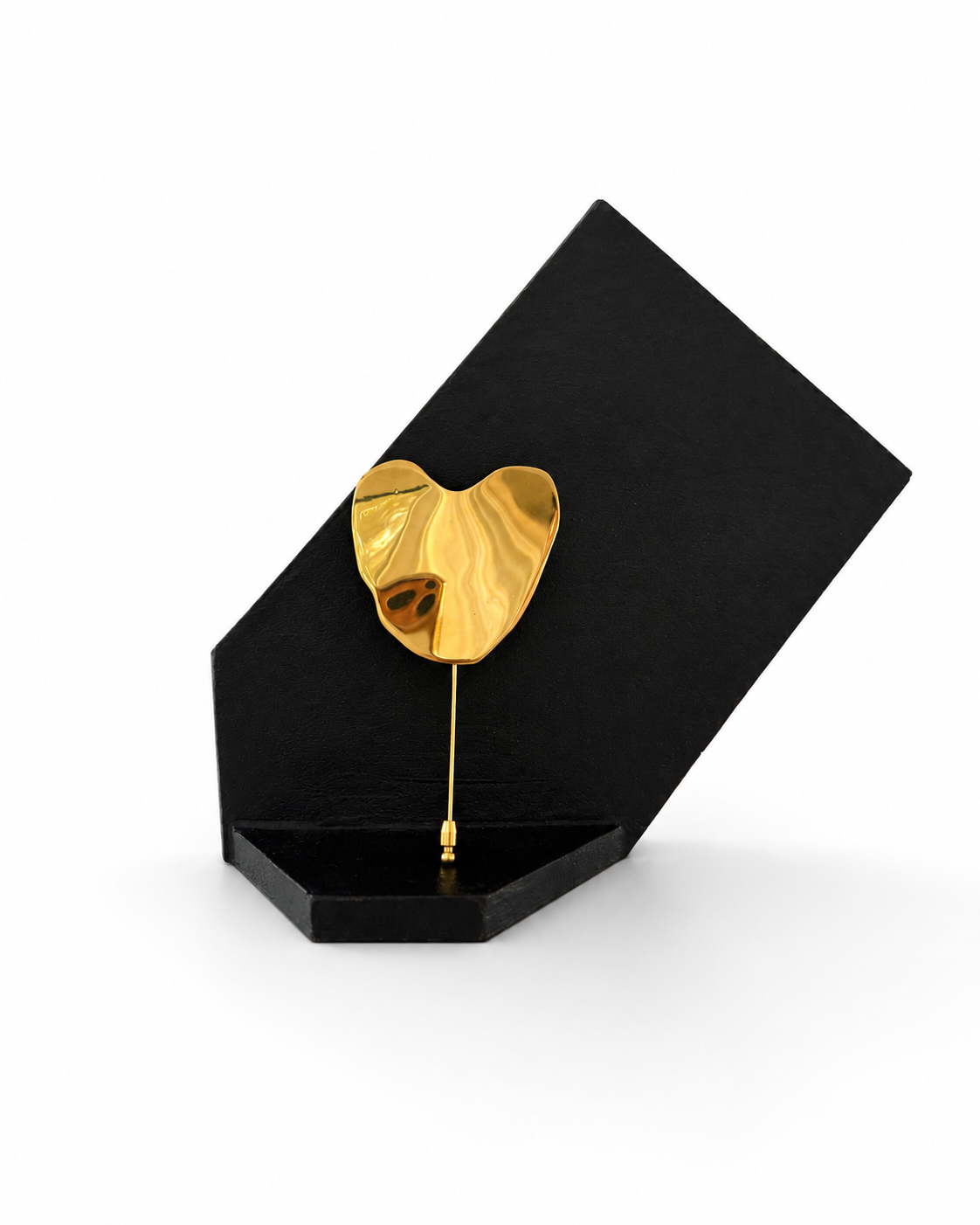 The Gold Brass Heart Pin