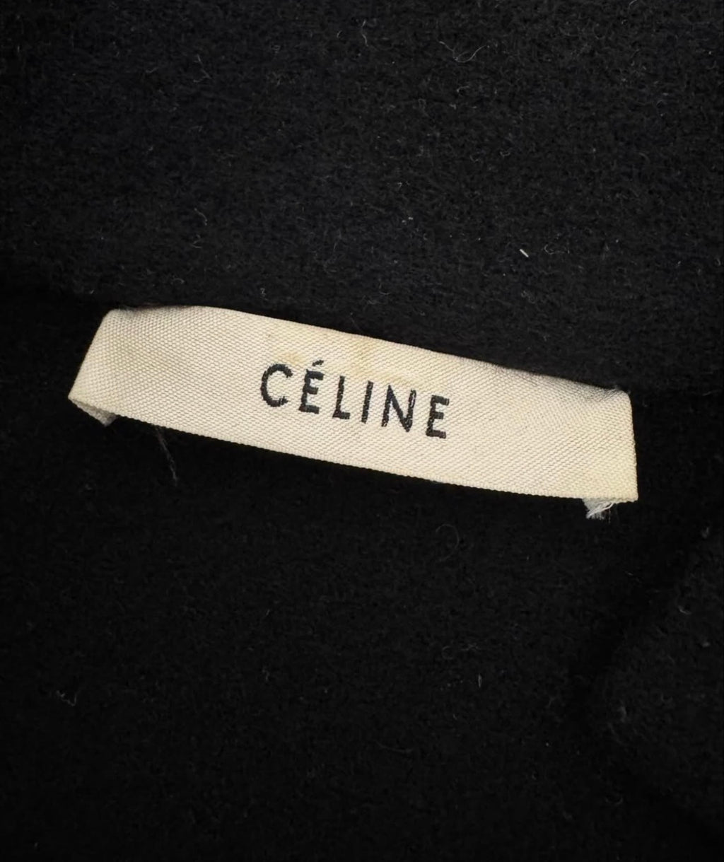 The Long Tunic Dress In Black Double Face Cashmere