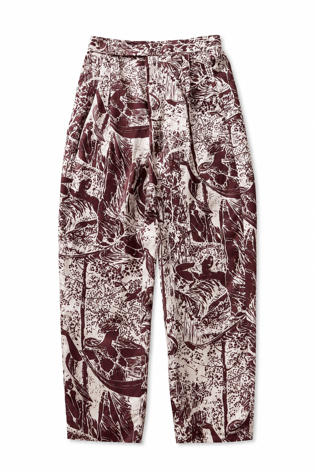 The Figure Printed Silk Pants