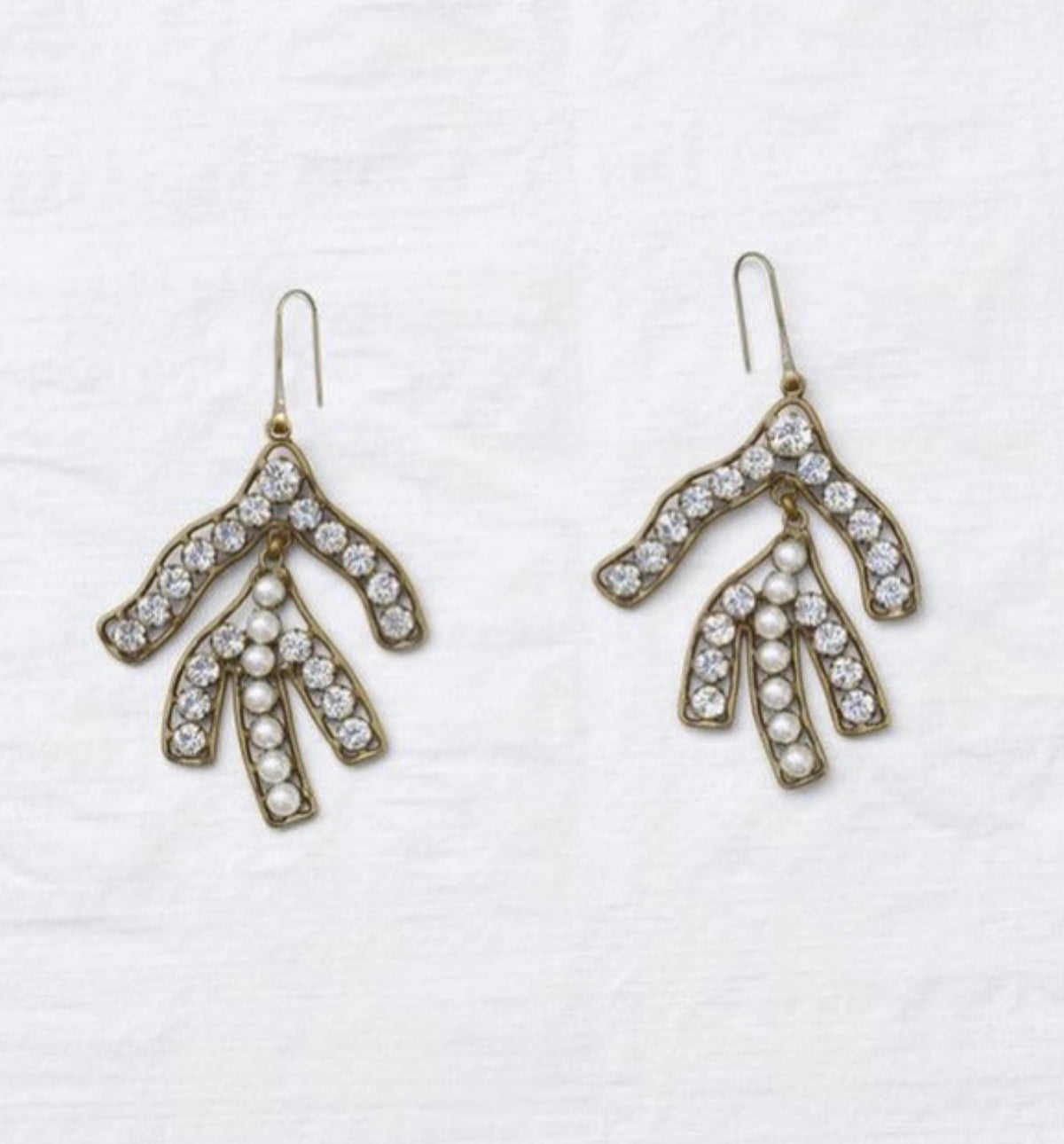 The Crystal Leaf Earrings