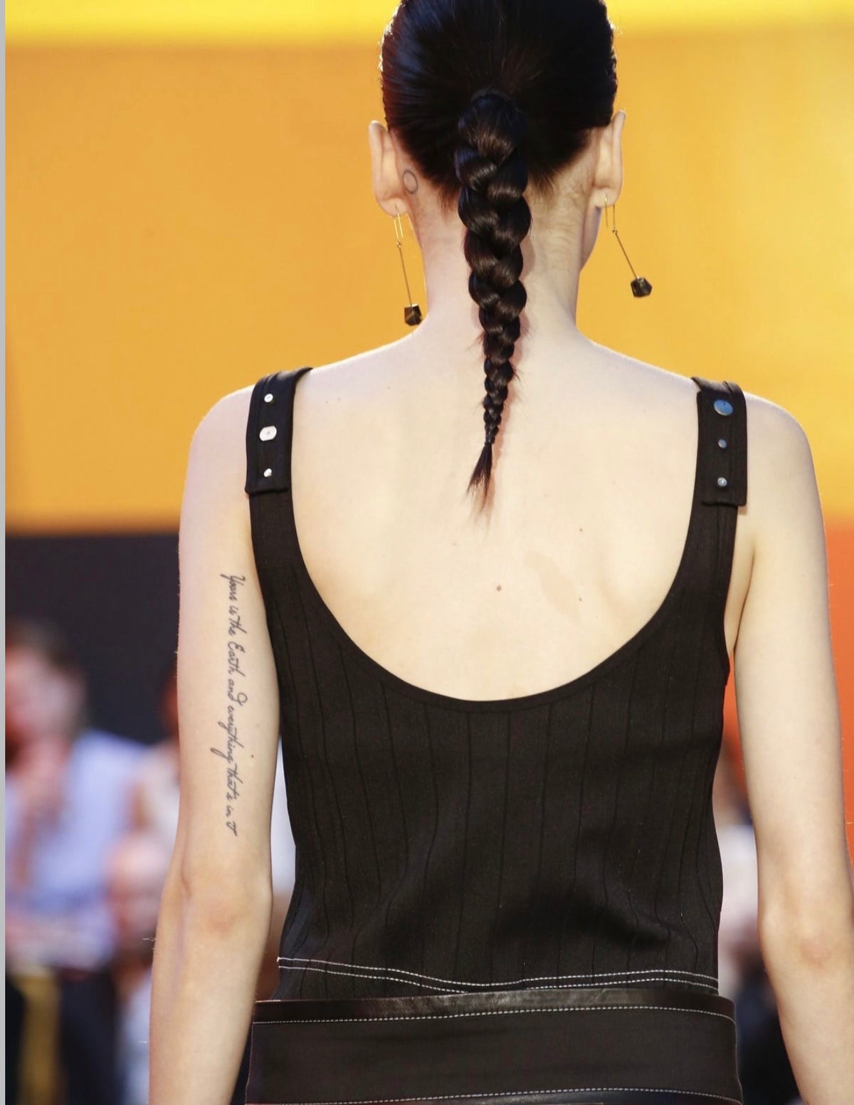 The Black Pleated Top with Gold Studded Details