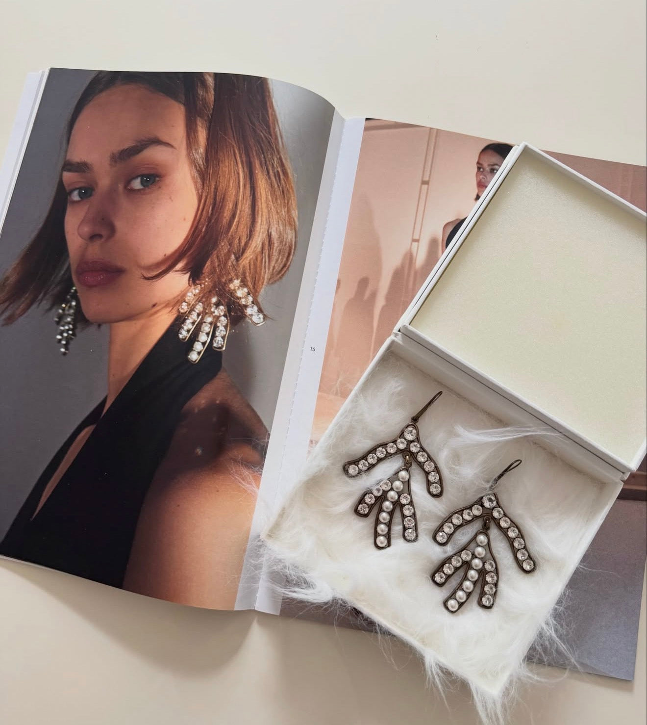 The Crystal Leaf Earrings