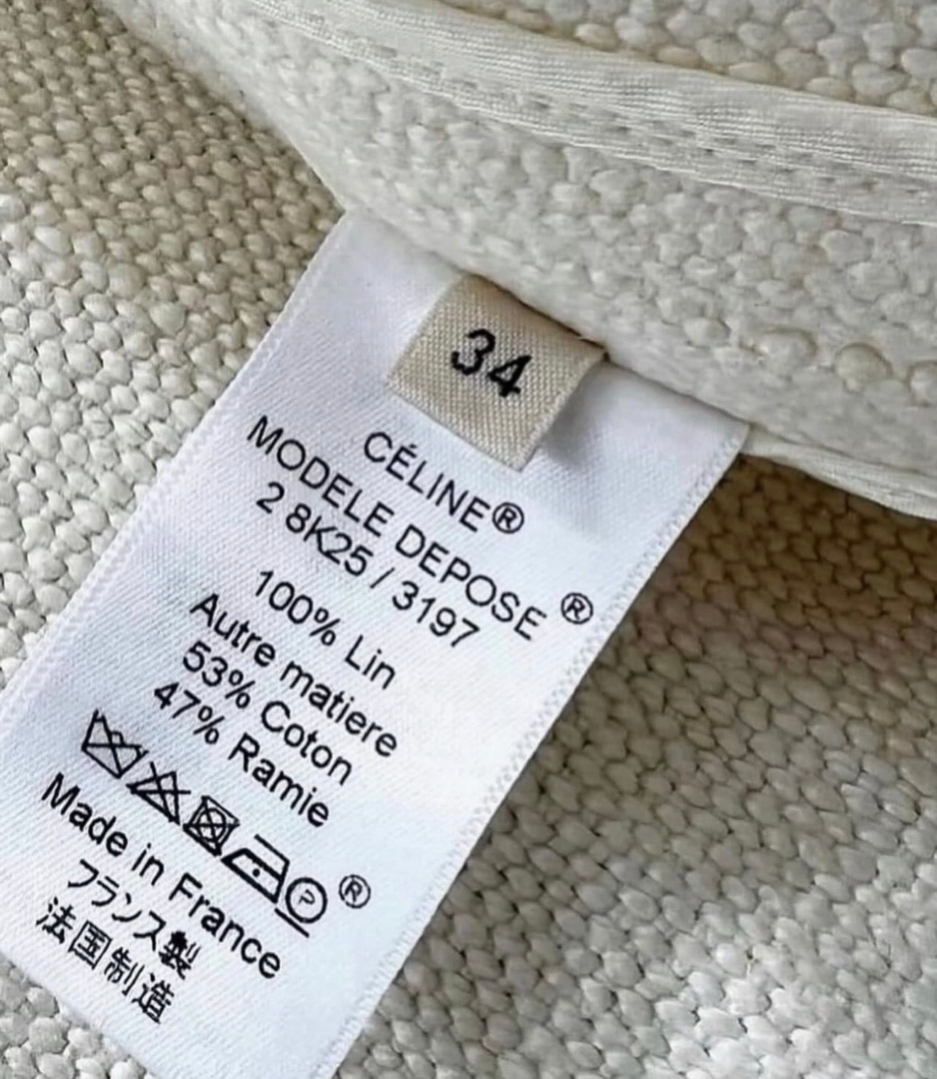 The Cream Basket Weave Linen Coat