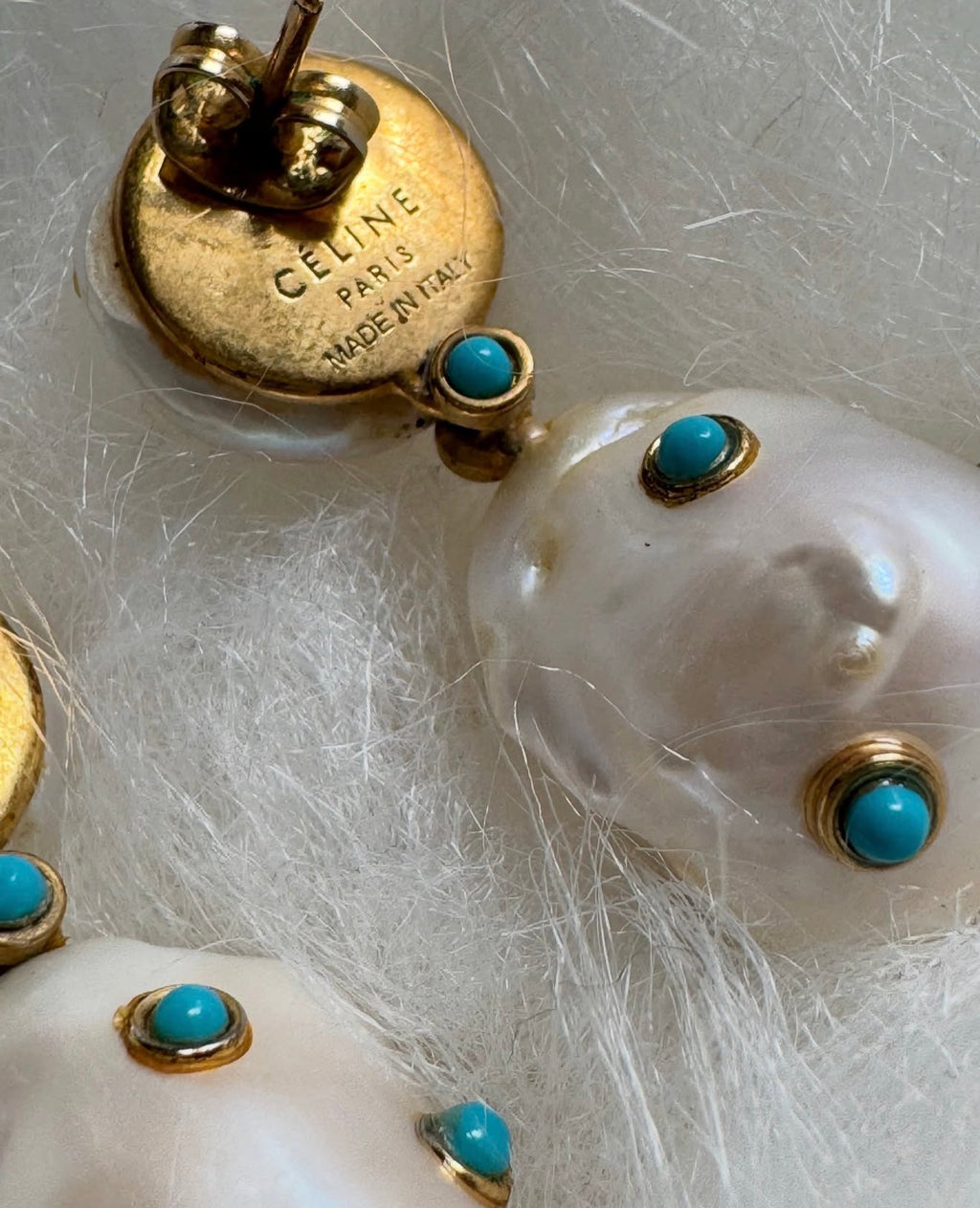 The Turquoise Baroque Pearl Earrings