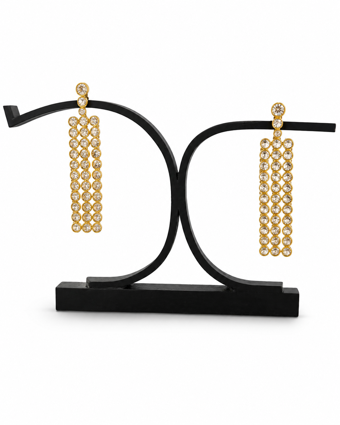 The Riviere Crystal Yellow Painted Aluminium and Strass Earrings