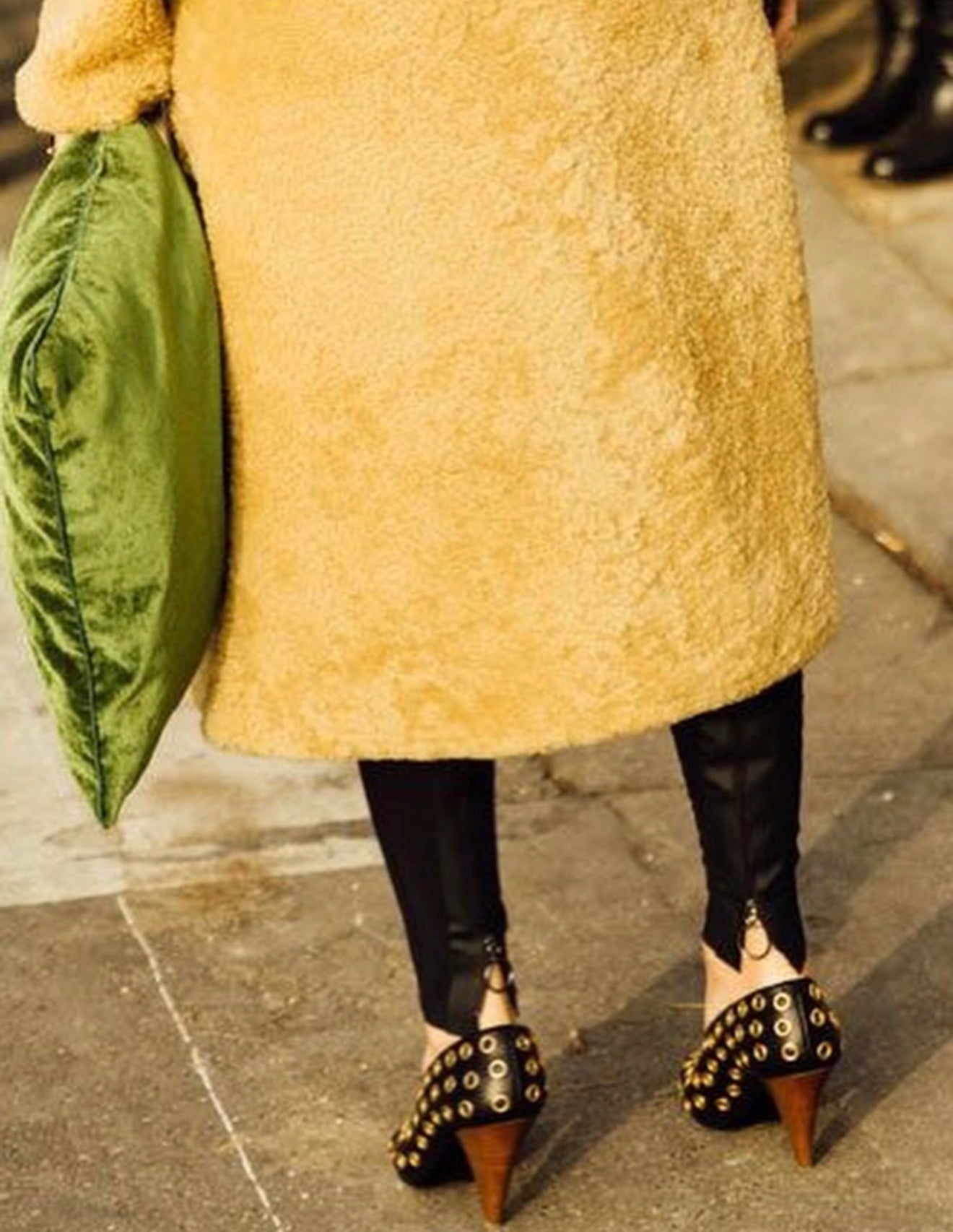 The Gold Eyelet Pumps