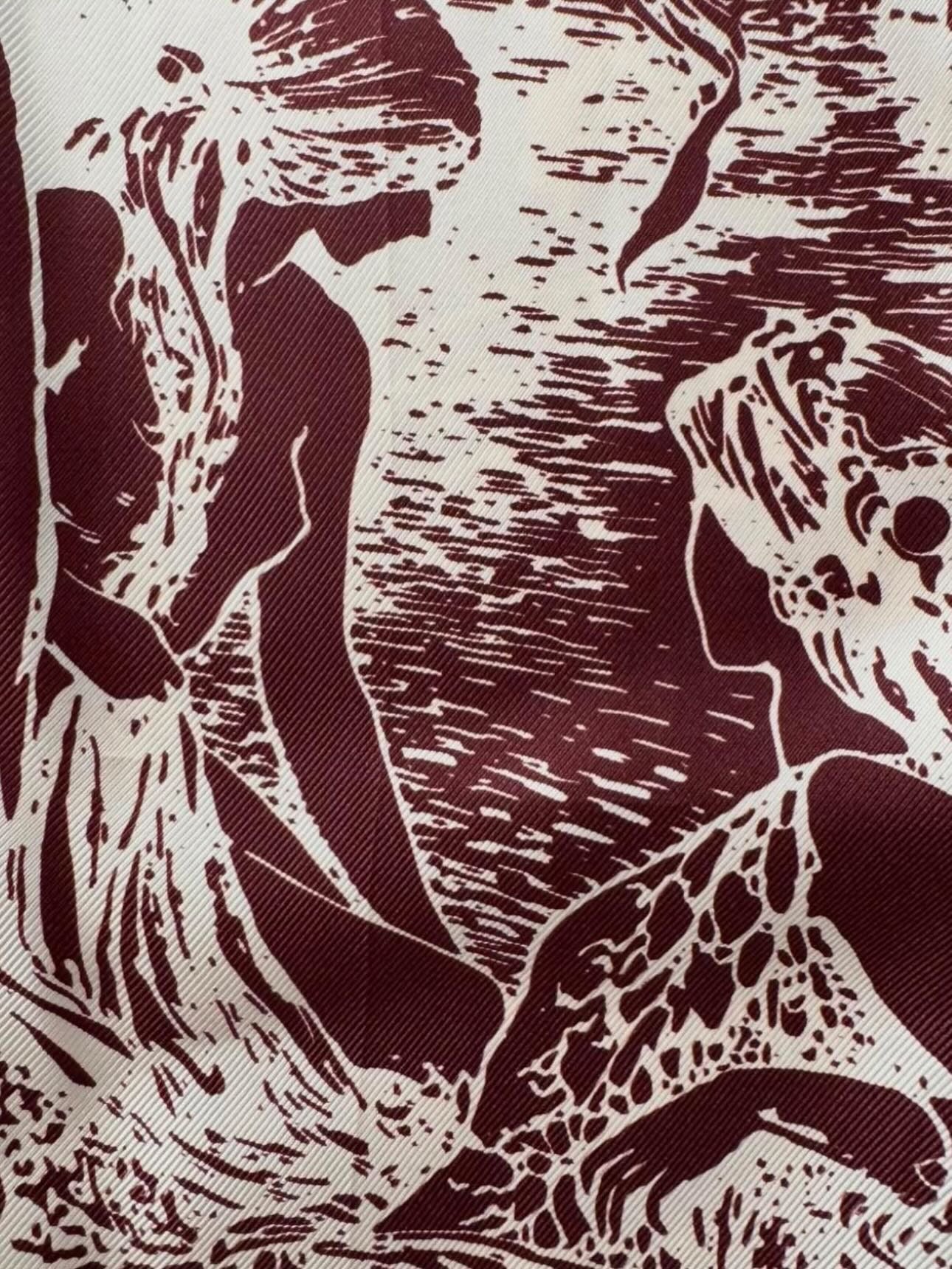 The Figure Printed Silk Pants