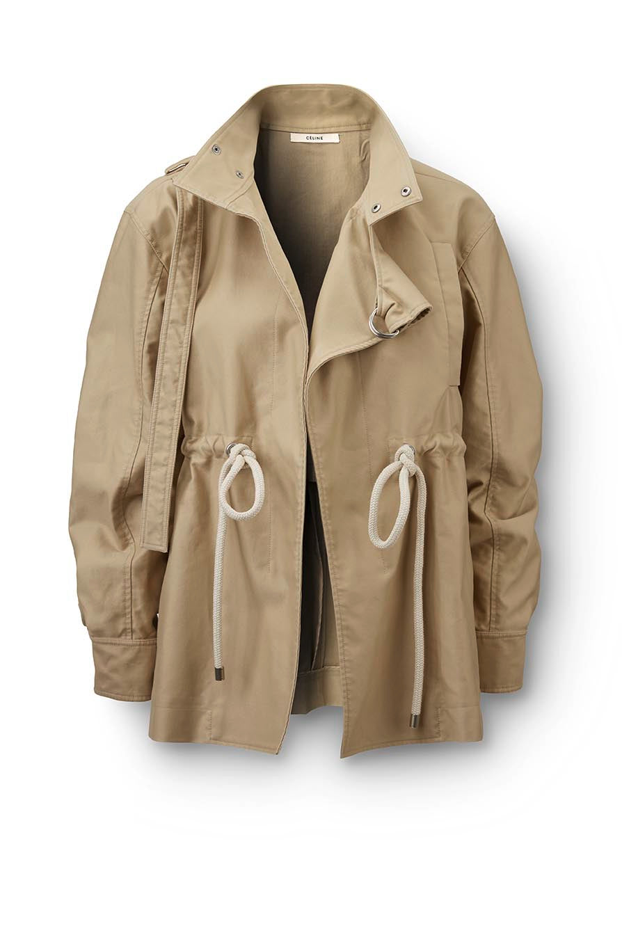 The Mackintosh Khaki Trench Jacket Flatlay
