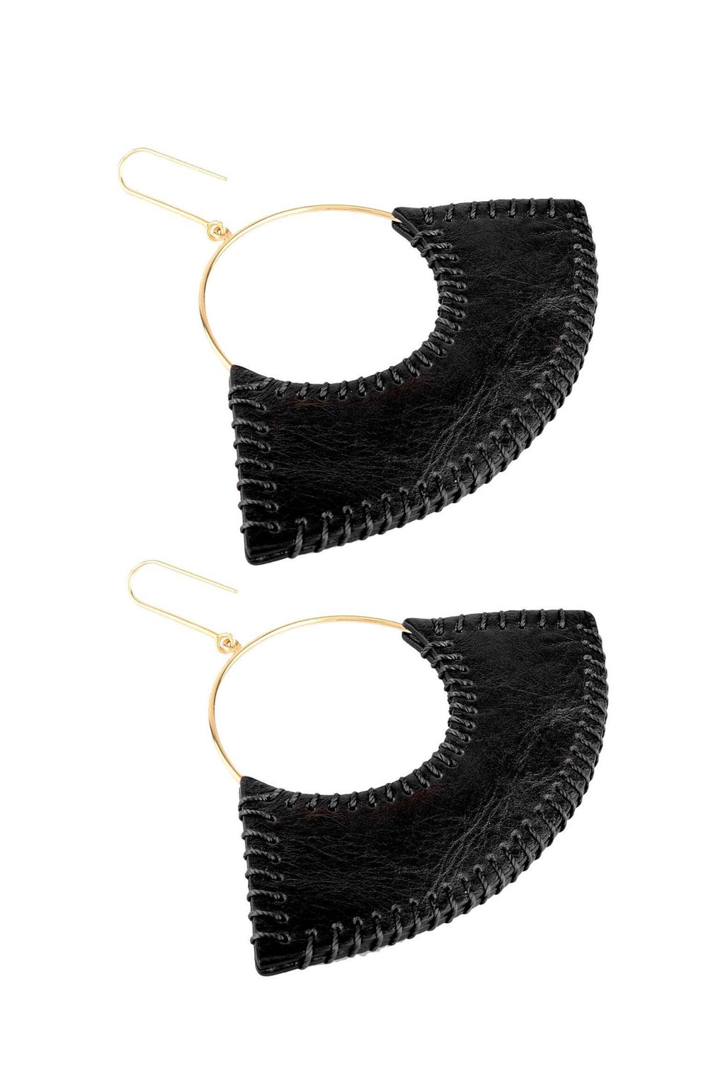 The Leather Swing Earrings Flatlay
