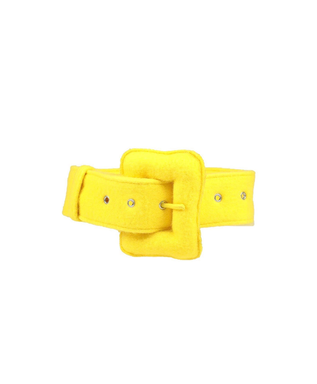 The Double Face Oversized Wool Belt in Yellow