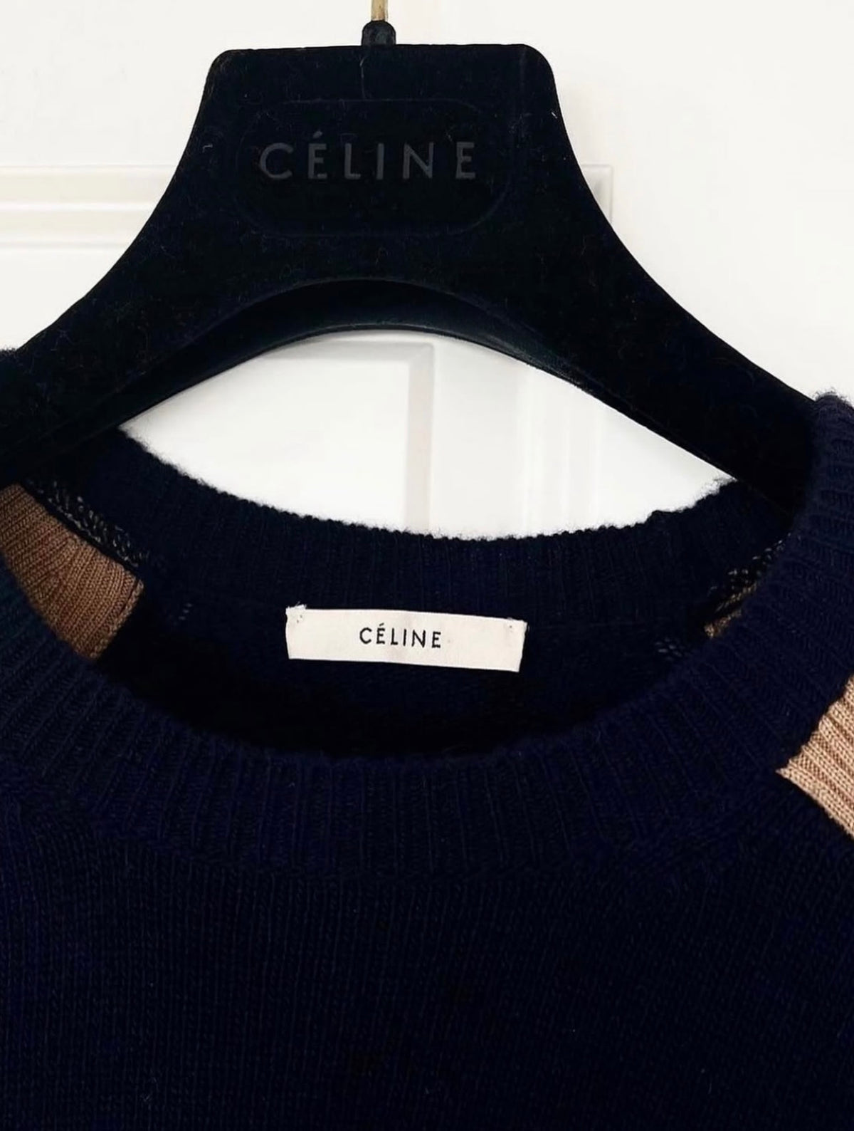The Wool Cashmere Color Block Sweater Dress