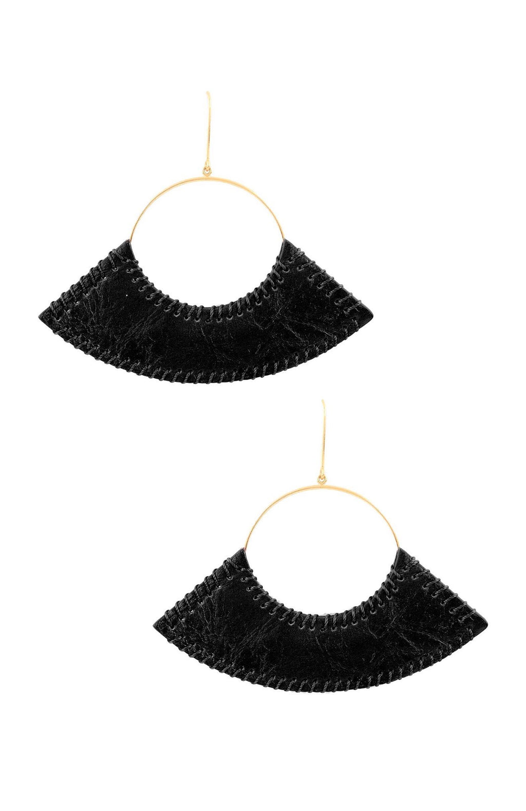 The Leather Swing Earrings Flatlay