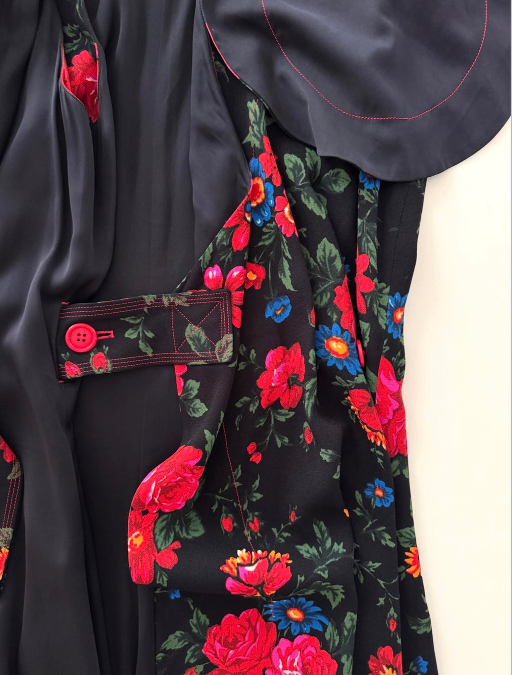 The Wrap Dress in Floral Printed Sable