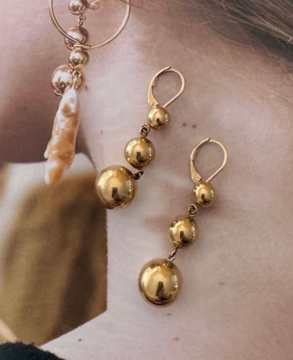 The Ad Campaign Gold Brass Earrings
