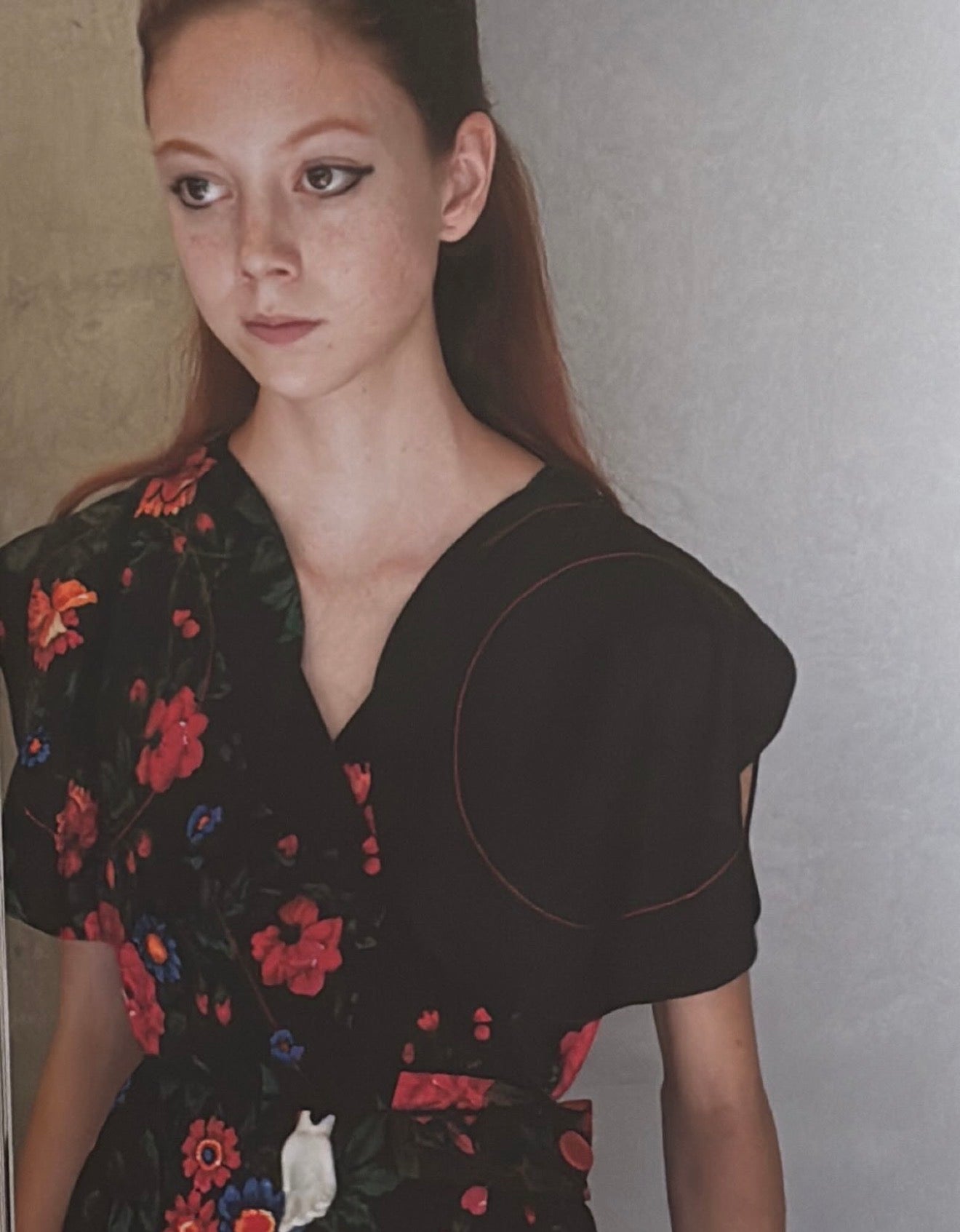 The Wrap Dress in Floral Printed Sable