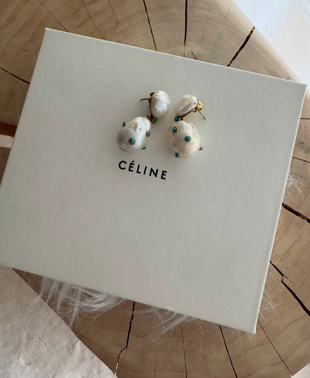 The Turquoise Baroque Pearl Earrings