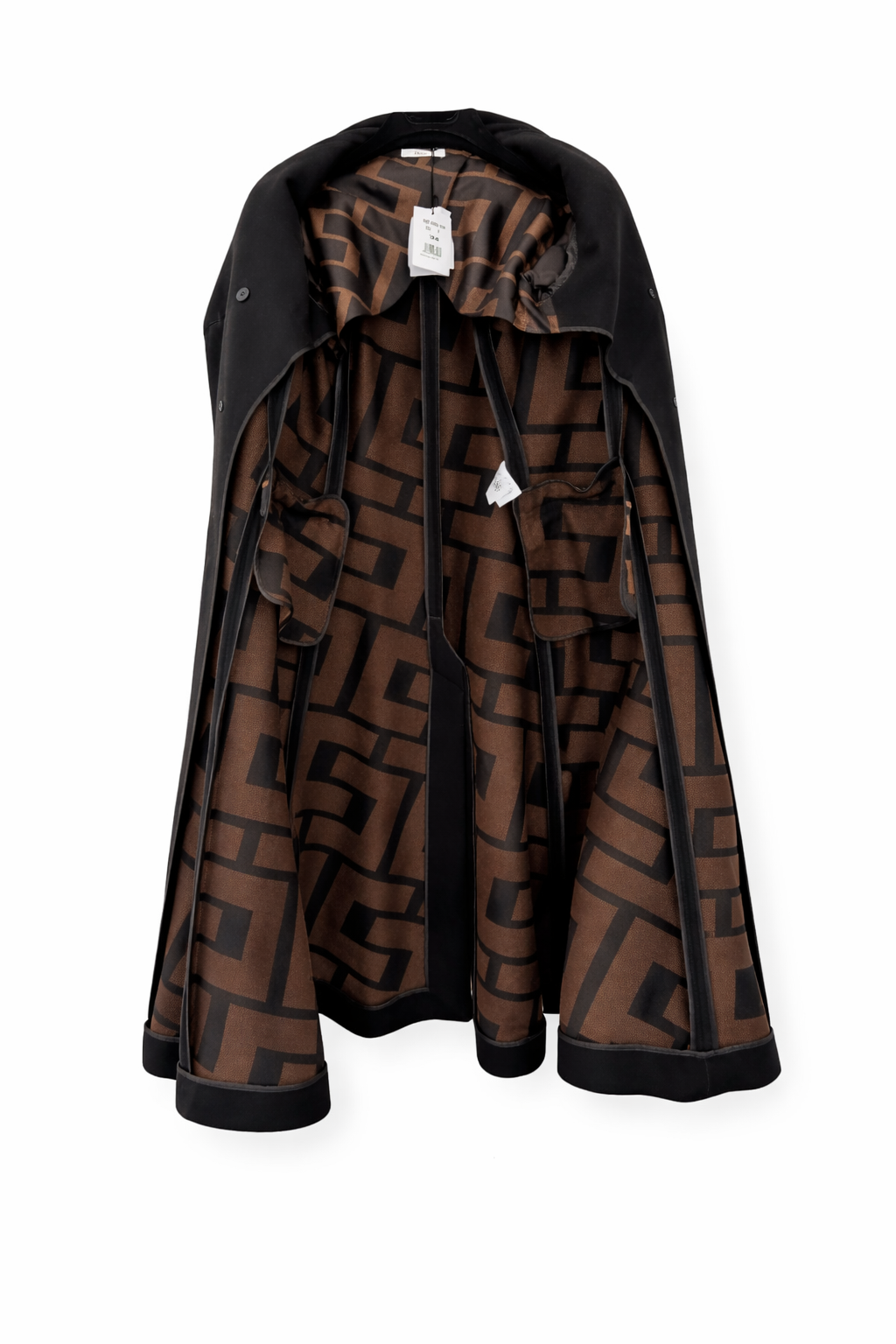 The Double Breast Coat with Iconic Lining Flatlay