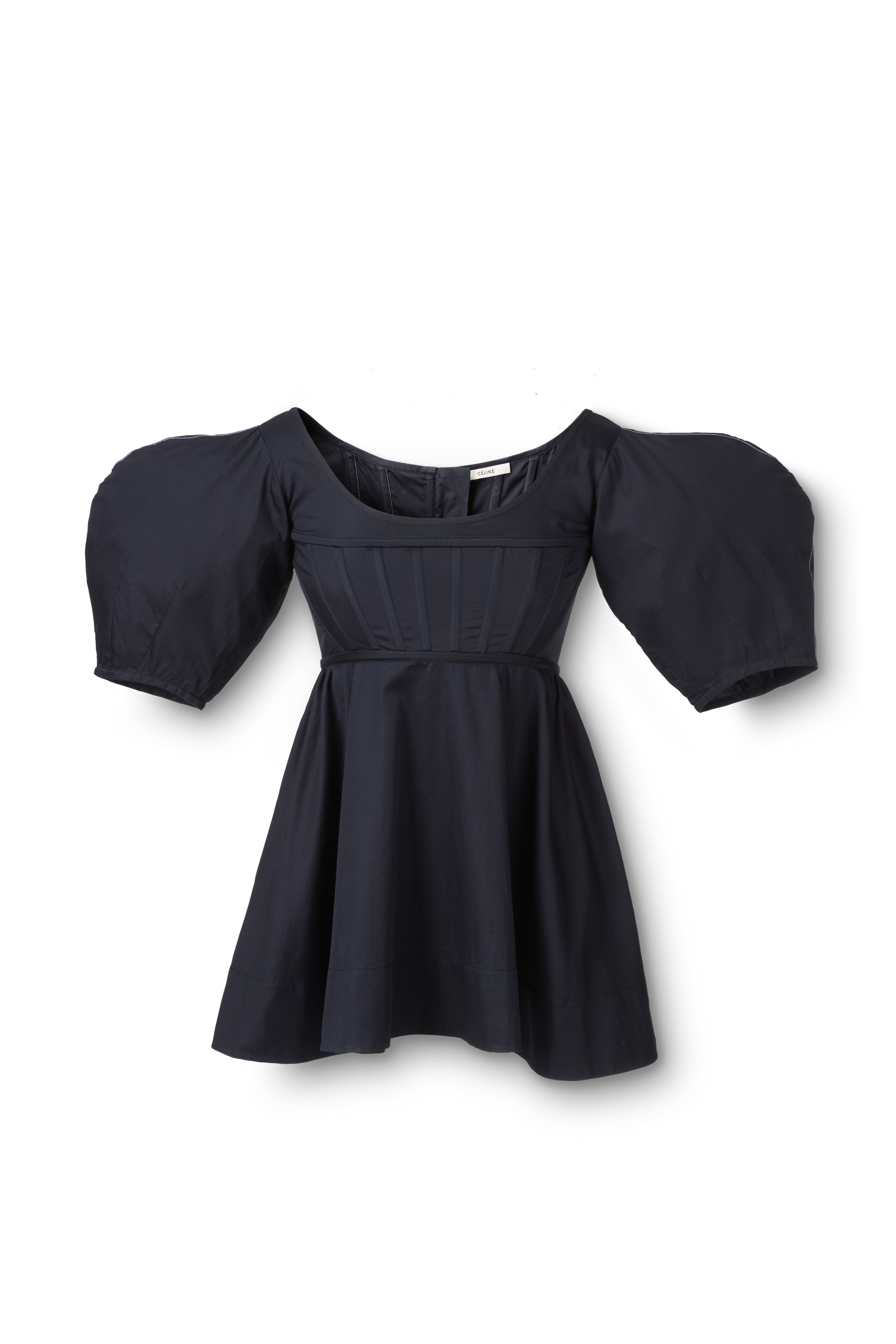 Structured Corset Top in Black Flatlay