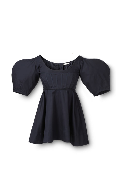 Structured Corset Top in Black Flatlay