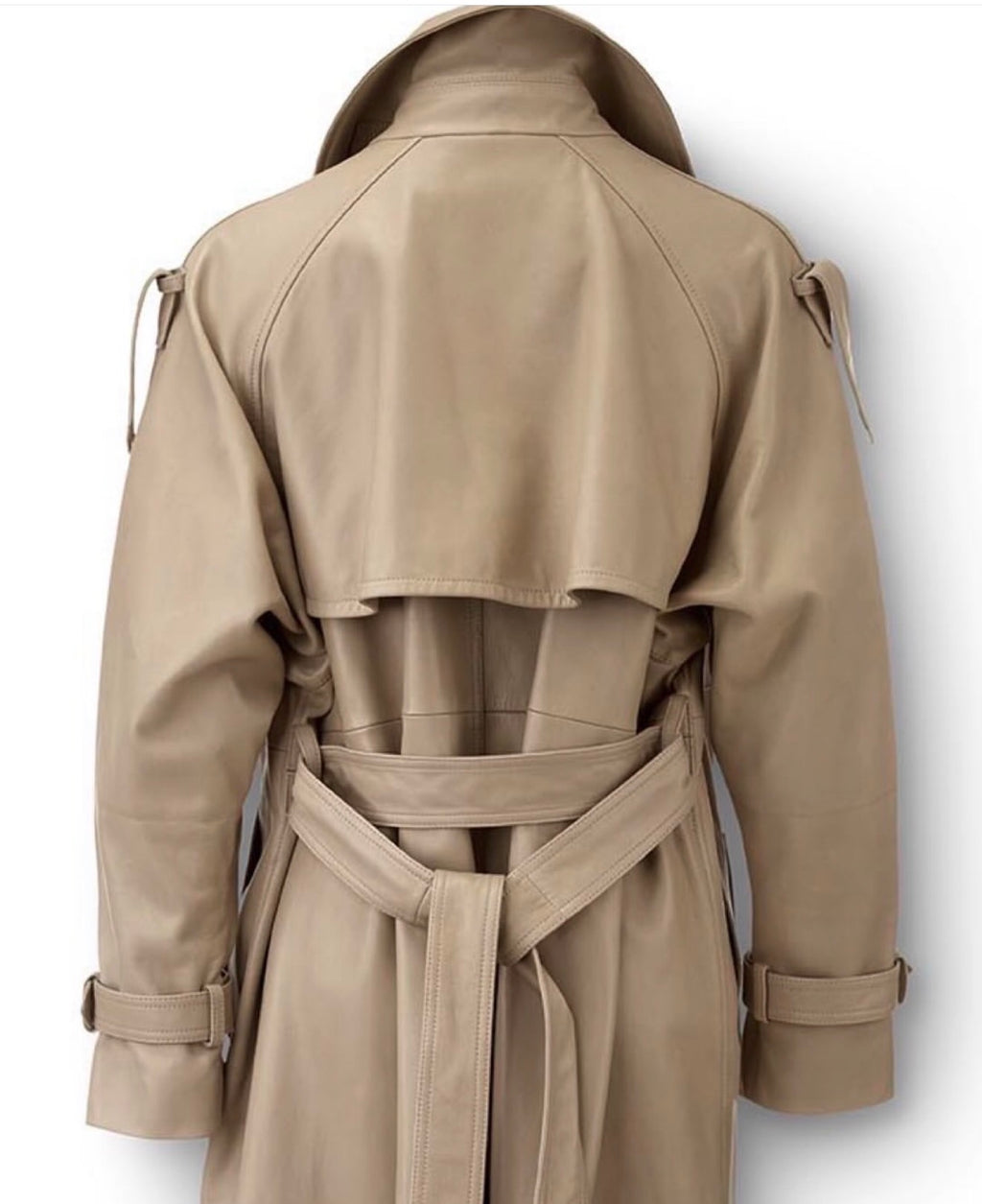 The Ad Campaign Leather Trench Coat