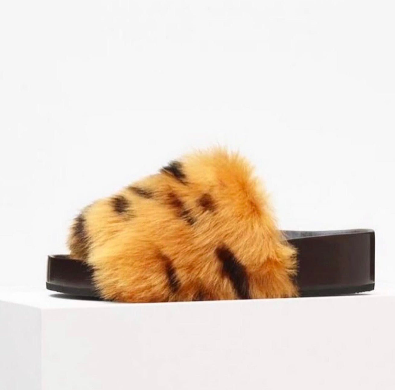 The Boxy Leopard Sandals