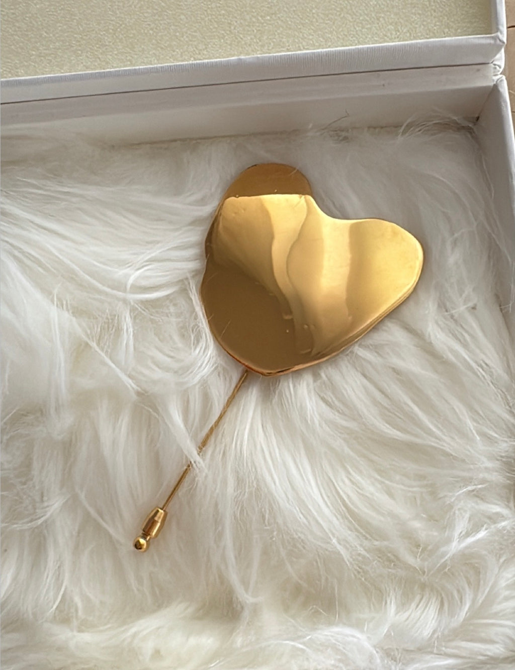The Gold Brass Heart Pin