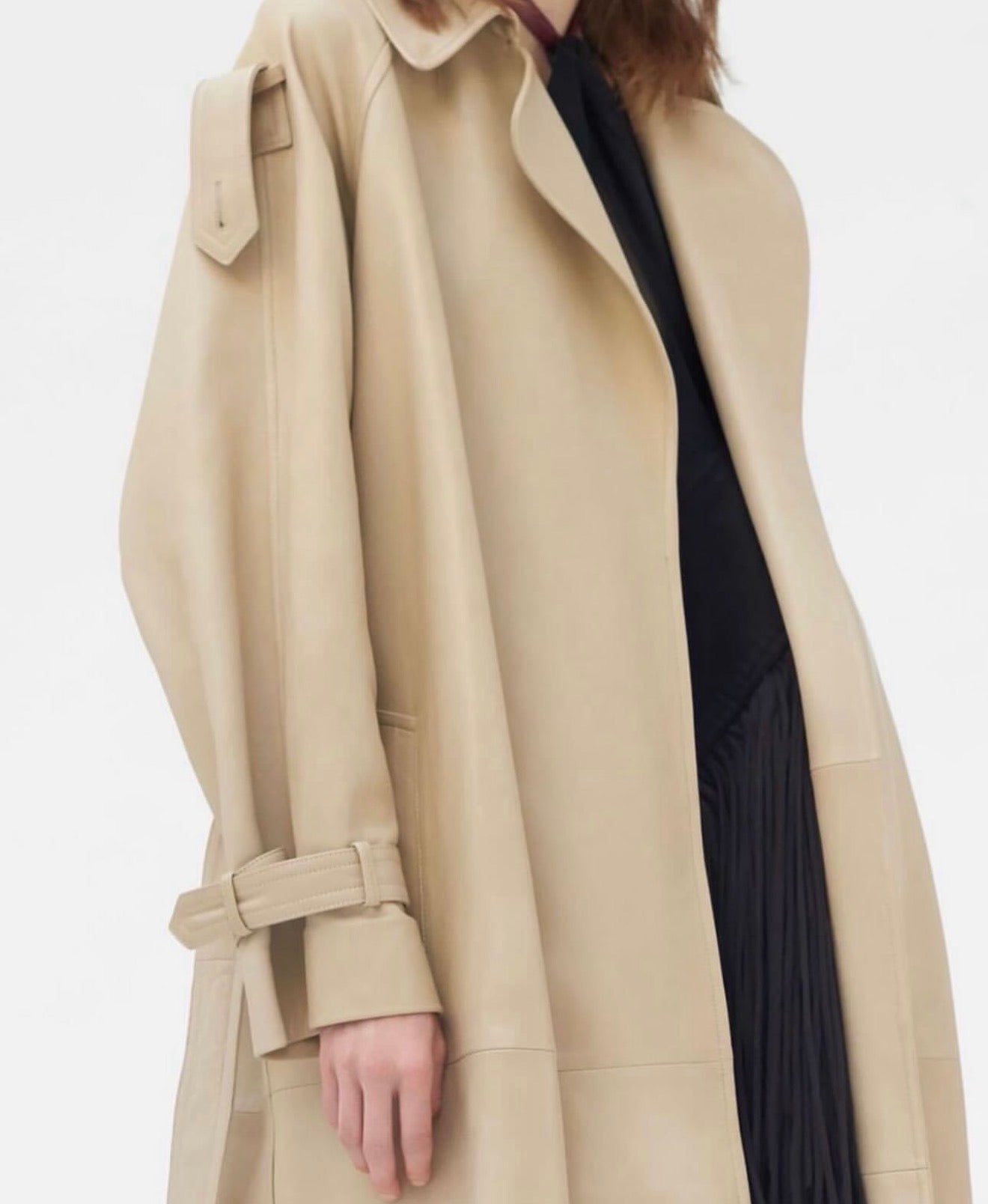 The Ad Campaign Leather Trench Coat