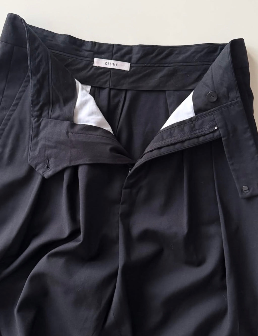 The Black Pants with Checked Hem Cuffs