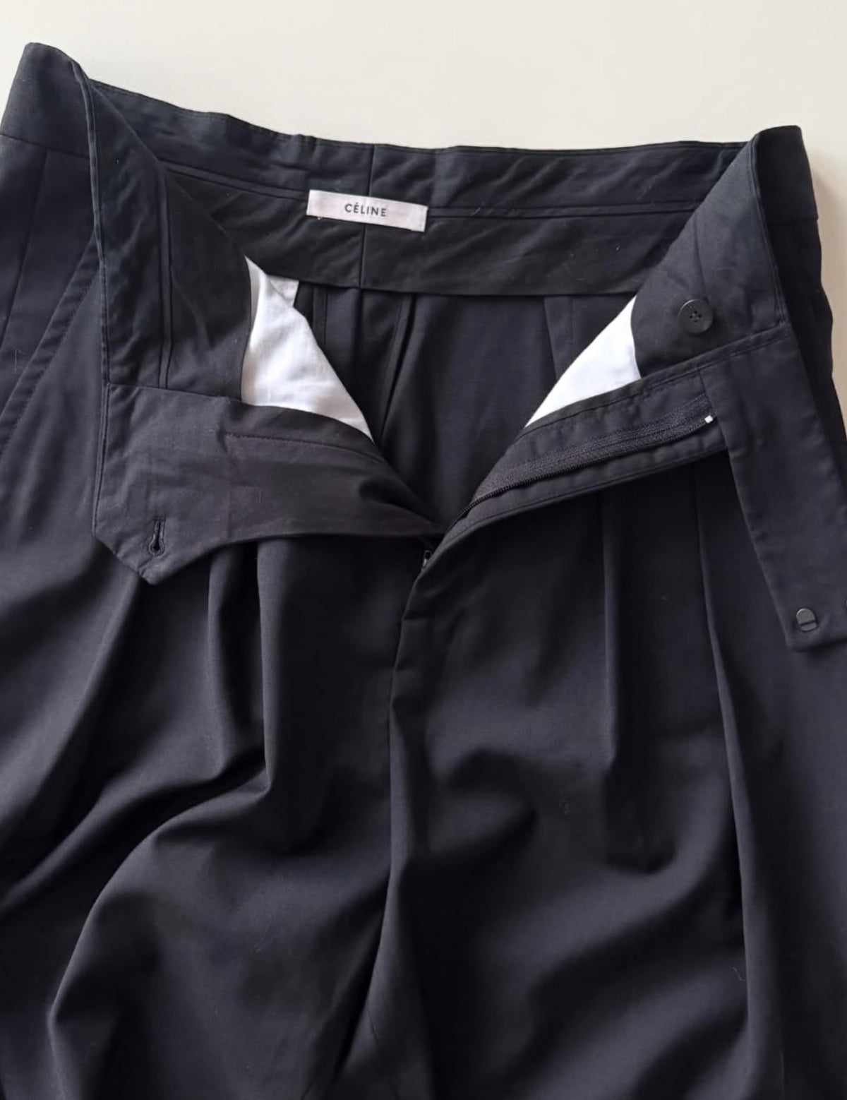 The Black Pants with Checked Hem Cuffs