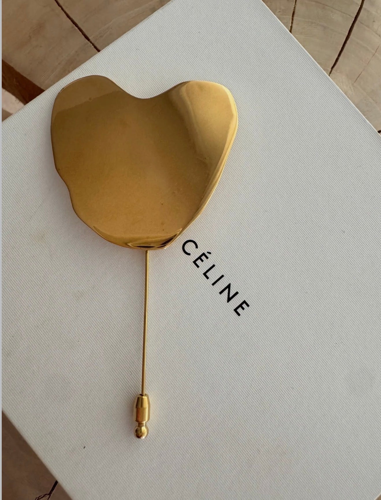 The Gold Brass Heart Pin