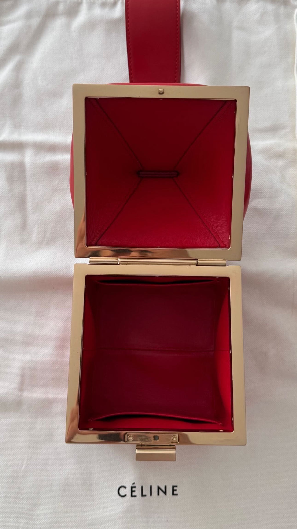 The Box Clasp Minaudiere Bag