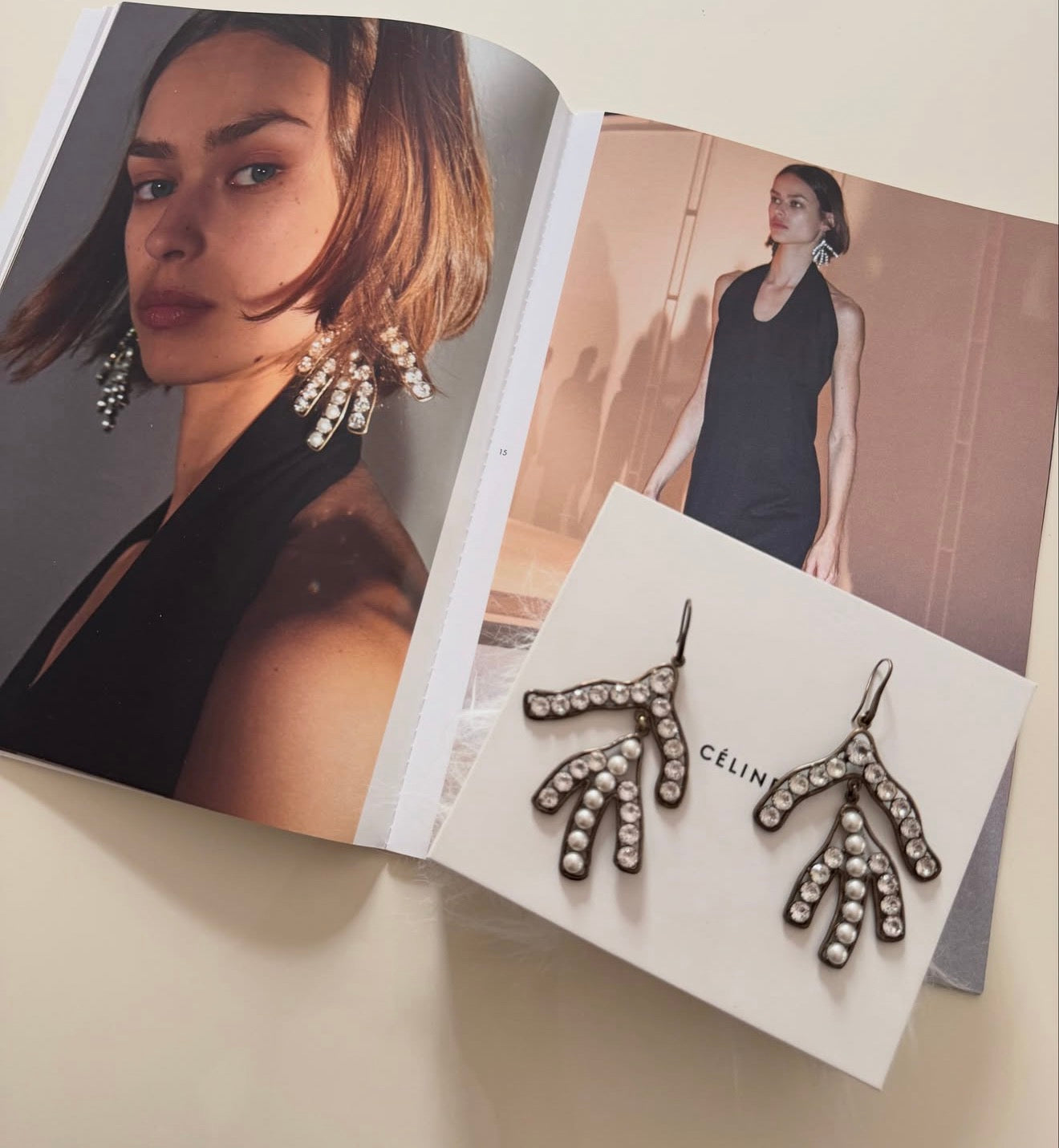 The Crystal Leaf Earrings