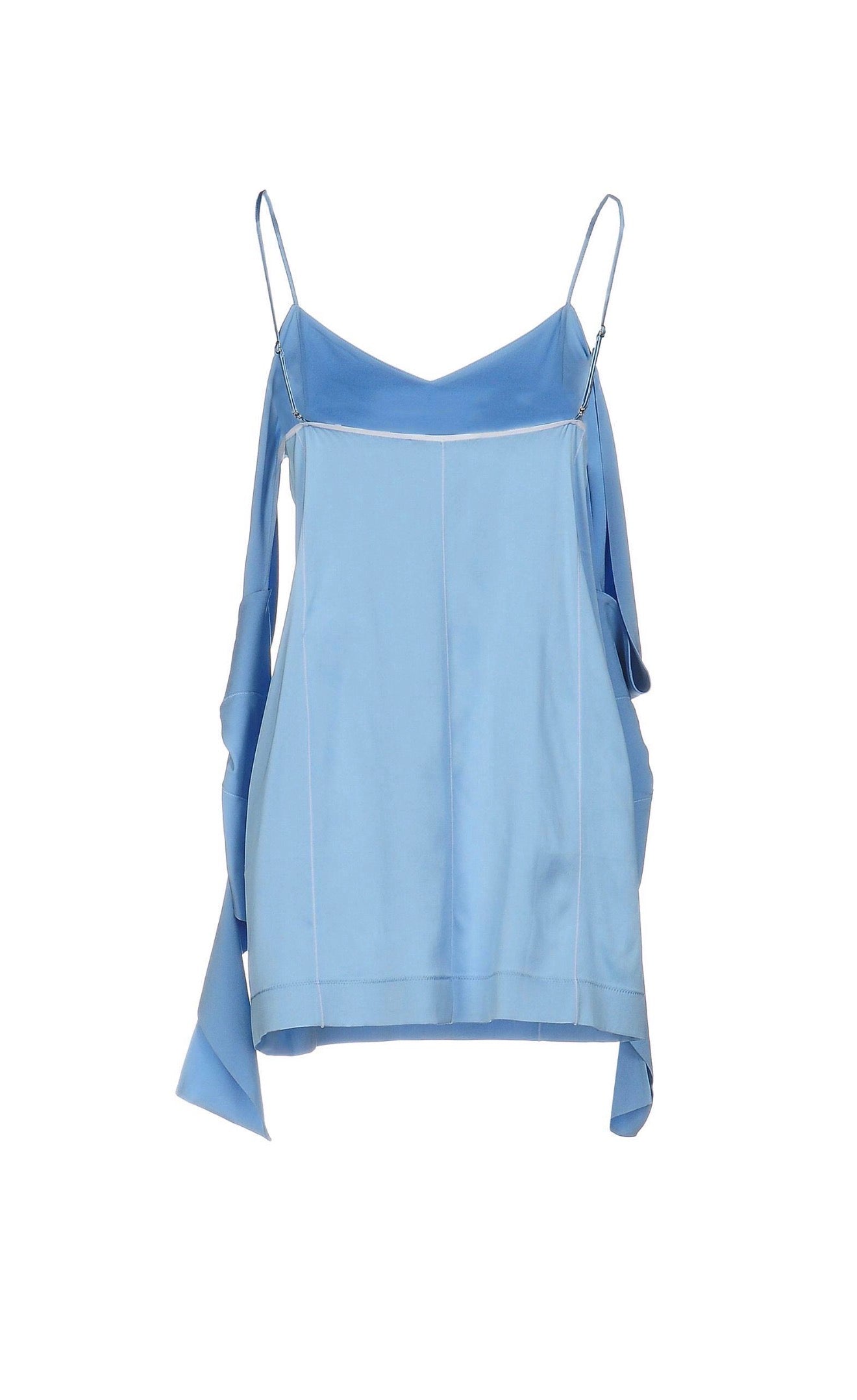 The Top in Baby Blue Silk Crepe Back Satin