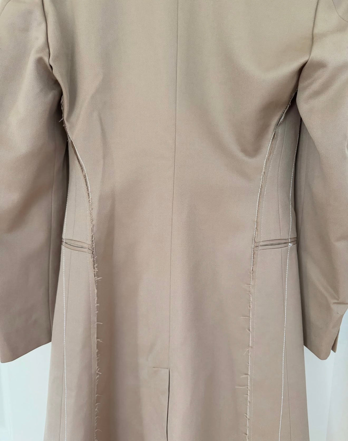 The Tailored Coat in Taupe Wool Garbadine